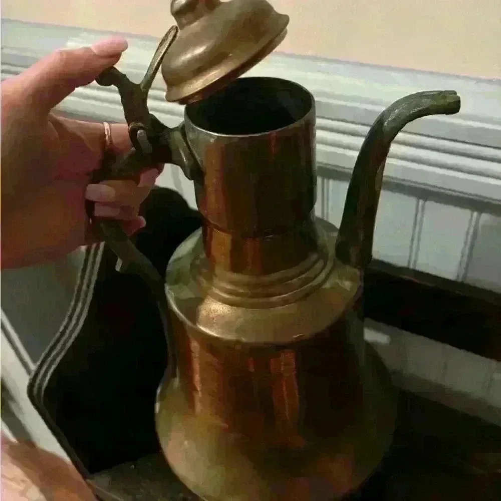 Persian brass copper tea or water Lidded kettle antique authentic